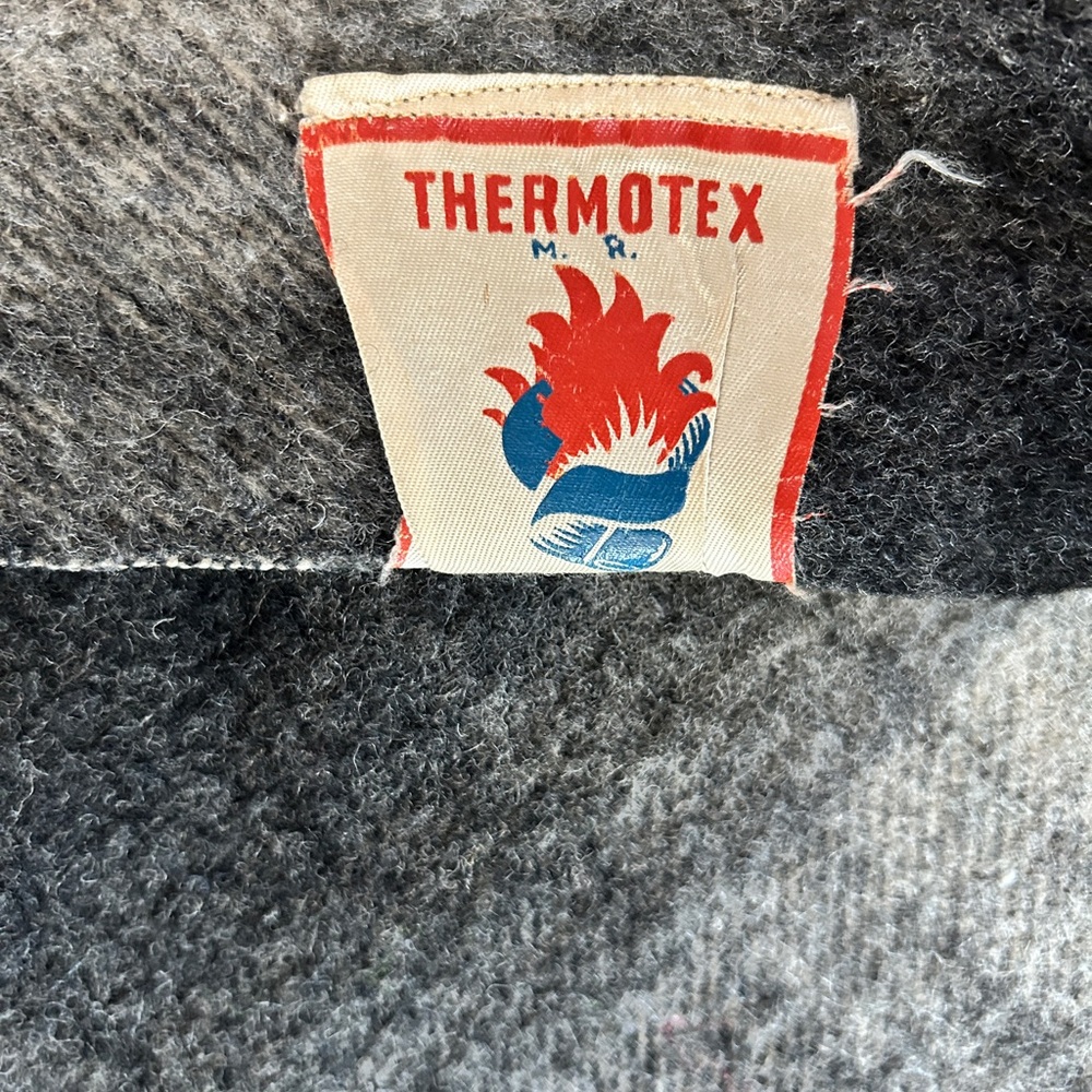 Thermotex Thermoplaid Fiap Tome Plaid Vintage Wool Blanket with Tassels. 56x70 - Picture 4 of 9